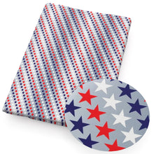 Load image into Gallery viewer, star starfish fourth of July Independence Day printed fabric
