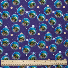 Load image into Gallery viewer, purple series planet solar system galaxy printed fabric
