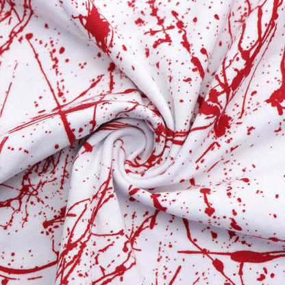 paint splatter blood printed fabric