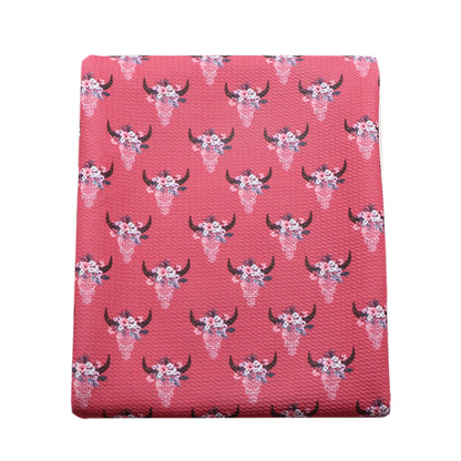 flower floral red series cow pattern printed fabric