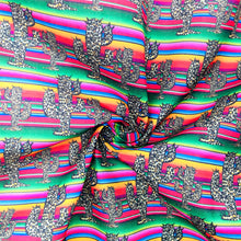 Load image into Gallery viewer, stripe gradient color leopard cheetah the cactus printed fabric
