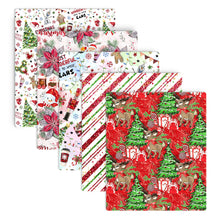 Load image into Gallery viewer, 100％cotton christmas（5 designs/set,half meter/design） printed fabric set
