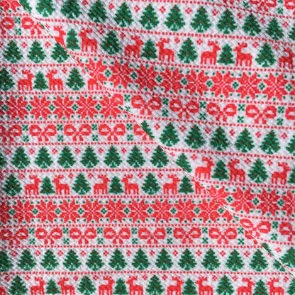 bowknot bows deer reindeer giraffe christmas tree christmas day printed fabric