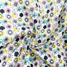 Load image into Gallery viewer, flower floral dots spot round oval printed fabric
