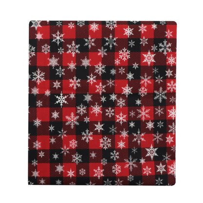 snowflake snow plaid grid christmas day printed fabric