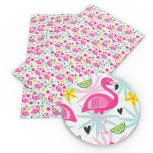 Load image into Gallery viewer, flower floral flamingo printed fabric
