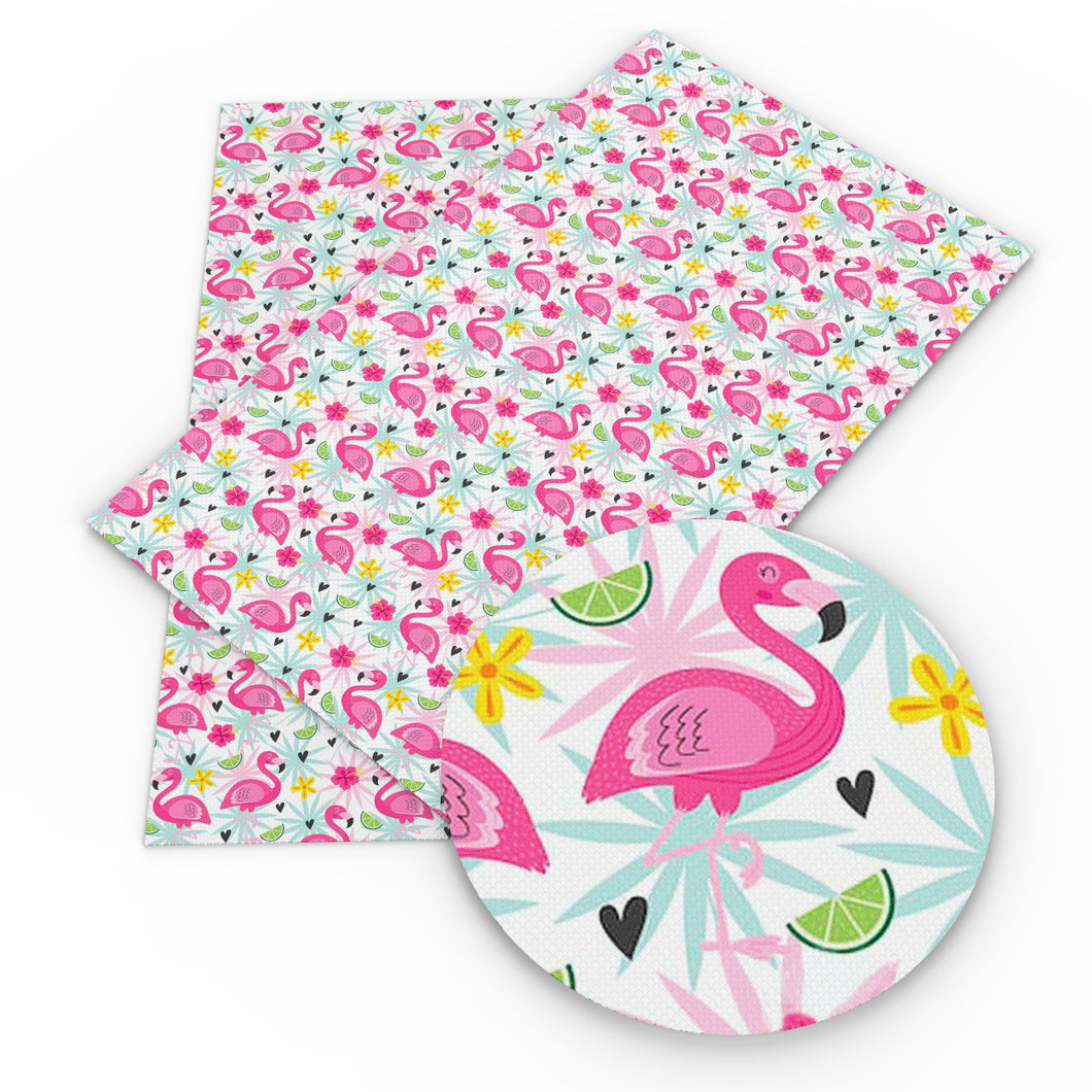 flower floral flamingo printed fabric