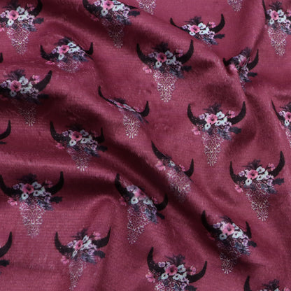 flower floral red series cow pattern printed fabric