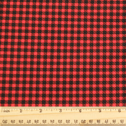 plaid grid christmas day printed fabric
