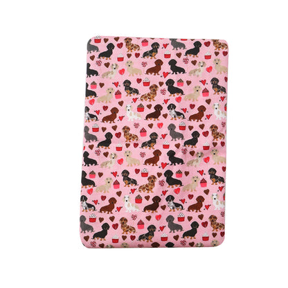 dog puppy heart love valentines day cake cupcake ice cream popsicle printed fabric