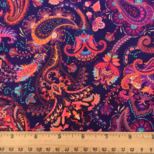 Load image into Gallery viewer, purple series paisley cashew pattern flower floral printed fabric
