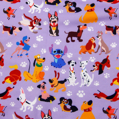 dog puppy purple series printed fabric
