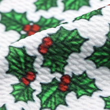 Load image into Gallery viewer, christmas tree leaf leaves tree holly printed fabric
