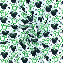 Load image into Gallery viewer, clover shamrock dots spot st patricks printed fabric
