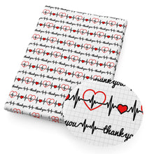 Load image into Gallery viewer, heart love heartbeat valentines day plaid grid printed fabric
