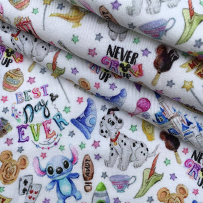 popcorn cap hat star starfish printed fabric