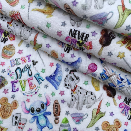 popcorn cap hat star starfish printed fabric