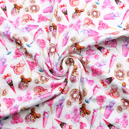 pink series printed fabric