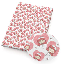Load image into Gallery viewer, nurses doctor health heart love dots spot printed fabric
