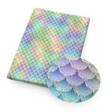 Load image into Gallery viewer, fish scales mermaid scales tie dye printed fabric
