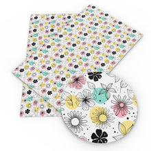 Load image into Gallery viewer, flower floral dots spot round oval printed fabric
