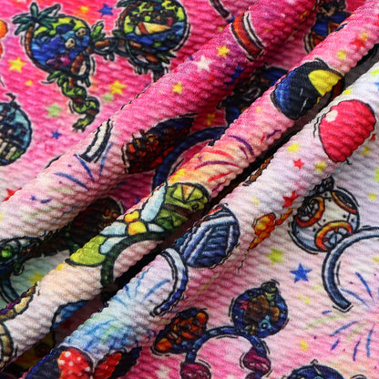 firework gradient color crochet headband hairband printed fabric