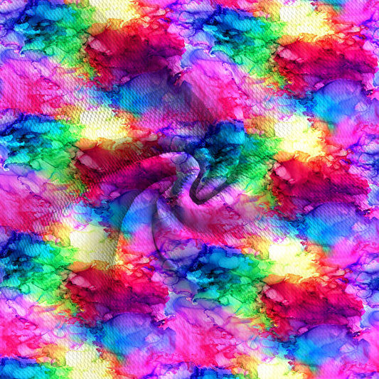 tie dye rainbow color printed fabric