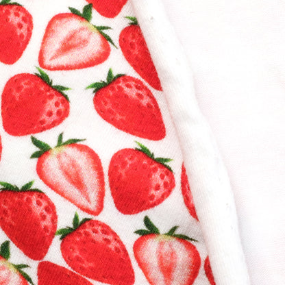strawberry fruit red series printed fabric