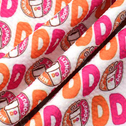 drinks dunkin donuts printed fabric
