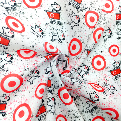 paint splatter round oval printed fabric