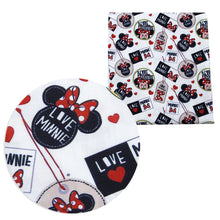 Load image into Gallery viewer, letters alphabet heart love printed fabric
