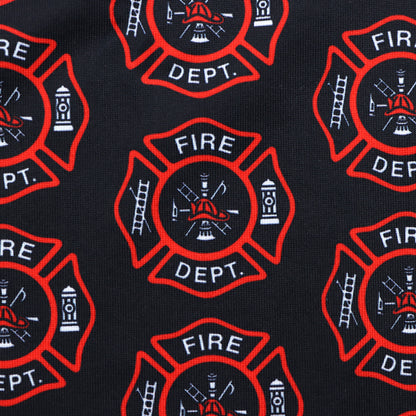 fire truck fire hydrant firemen printed fabric