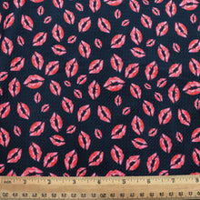 Load image into Gallery viewer, lipstick lips valentines day printed fabric
