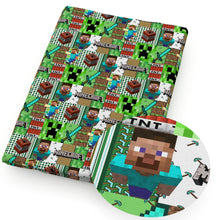 Load image into Gallery viewer, minecraft printed fabric
