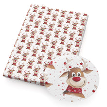 Load image into Gallery viewer, deer reindeer giraffe christmas day snowflake snow printed fabric
