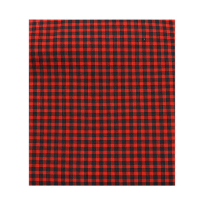 plaid grid christmas day printed fabric