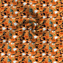 Load image into Gallery viewer, orange series spider spider web printed fabric
