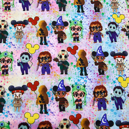 paint splatter printed fabric