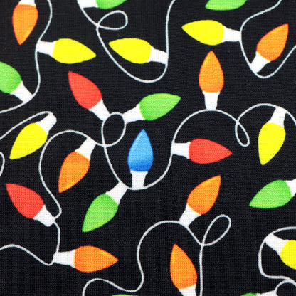 christmas day bulb light bulbs printed fabric