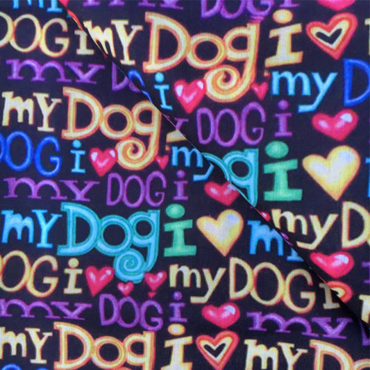 dog puppy printed fabric