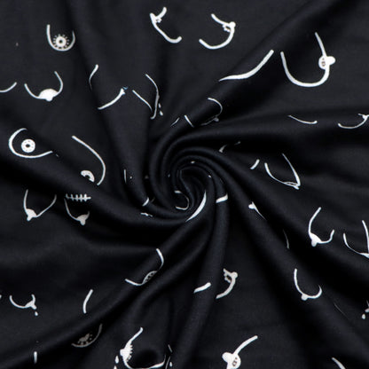 breast cancer paint splatter printed fabric