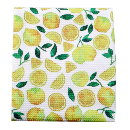 fruit lemon printed fabric