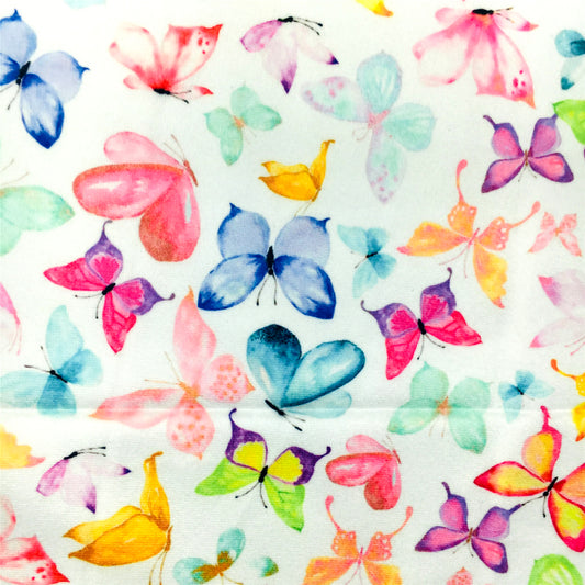 butterfly rainbow color printed fabric