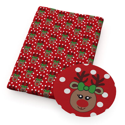 deer reindeer giraffe christmas printed fabric