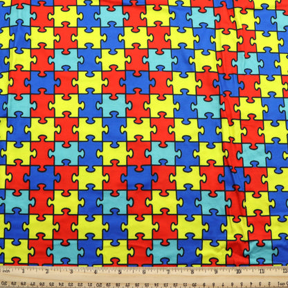 autism awareness printed fabric