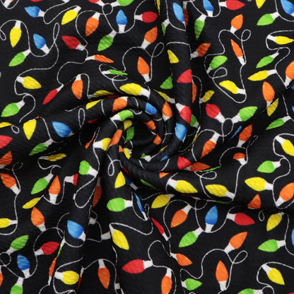 christmas day bulb light bulbs printed fabric