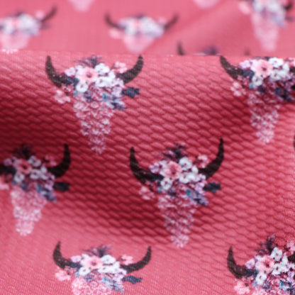 flower floral red series cow pattern printed fabric