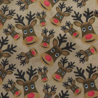 christmas day deer reindeer giraffe printed fabric