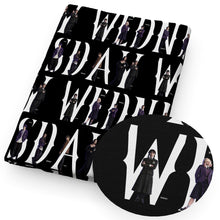 Load image into Gallery viewer, letters alphabet wednesday addamswednesday fabric
