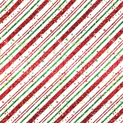 stripe christmas day star starfish printed fabric